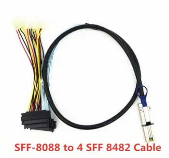 

Mini SAS 4x Mini SAS36P SFF-8088 to 4 SFF-8482 SAS29P Power Cabe 3ft 100CM Free Shipping