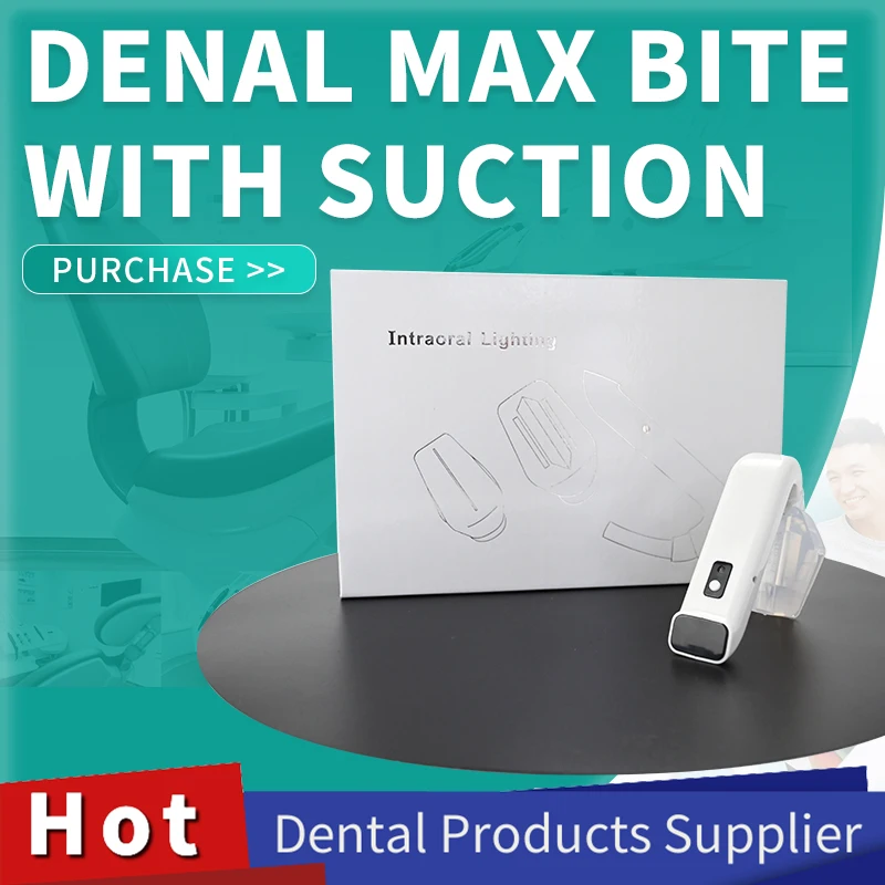 Dental Supplier Lab Dentist Wireless Rechargeable MaxBite Intraoral Lighting Mini Mouth Lamp Easy Block with Suction |