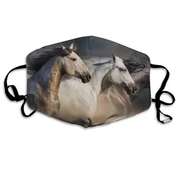 

Mouth Mask Horses With Long Mane Fashion Earloop Face Mask For Kids Teens Men Women Winter Summer