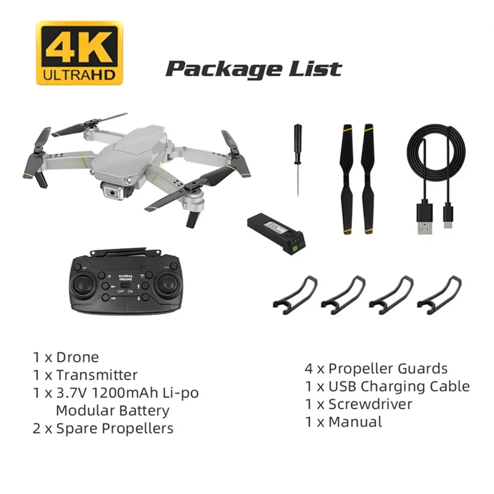 GD89 PRO wifi FPV складной Радиоуправляемый Дрон с 4K широкоугольной камерой альтитута режим удержания Вертолет Самолет VS E58