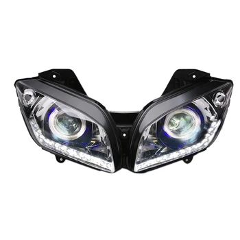 

Motorcycle Full LED Headlight LED HID Angel Demon Eyes Headlight Assembly for 17-20 YAMAHA R15