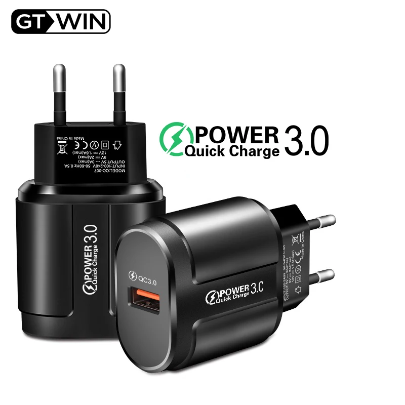 Gtwin Quick Charge 3,0 USB зарядное устройство QC 3,0 быстрое зарядное устройство ing для samsung S10 iPhone 11 X S Max настенное зарядное устройство для мобильных телефонов s адаптеры