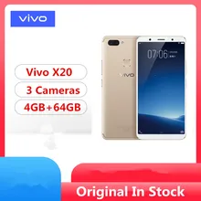 Vivo X20 4G LTE мобильный телефон Snapdragon 660 Android 7,1 6,0" Super AMOLED 4 Гб ОЗУ 64 Гб ПЗУ 12.0MP отпечаток пальца лица ID