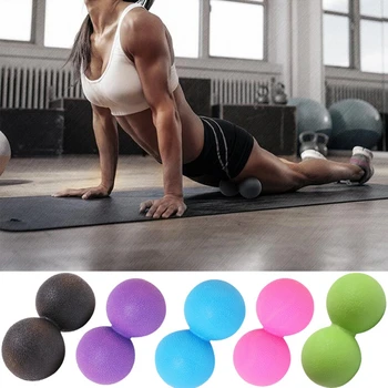 

Peanut Lacrosse Massage Balls Double Lacrosse Ball Gym Relax Exercise Massage Ball Yoga Muscle Tension Release Fitness B