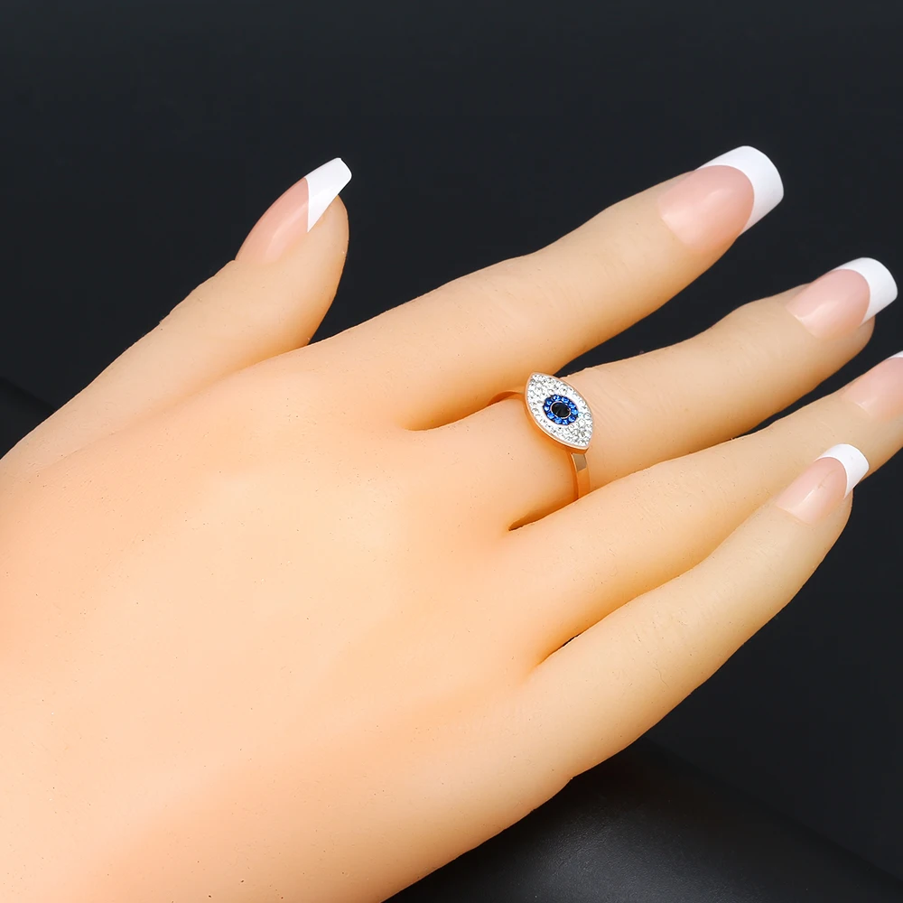 Кольца Lucky Eye Blue сглаза, кристалл, медь, микро проложенный циркон, кольцо для женщин, Ювелирное кольцо, вечерние ювелирные изделия, подарки EY5268