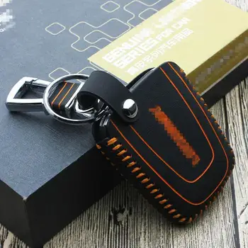 

For BMW Series I3 I8 Car Key Bag Top Layer Leather key case 2014-2020 OEM car key cover car accessories