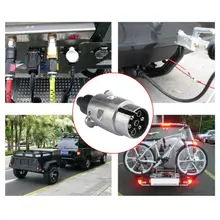 ^#Cheap Durable 7 Pin Aluminium Alloy Plug Trailer Truck Towing Electrics 12V Connector EU Plug Trailer Couplings Accessories ^#Cheap Durable 7 Pin Aluminium Alloy Plug Trailer Truck Towing Electrics 12V Connector EU Plug Trailer Couplings Accessories