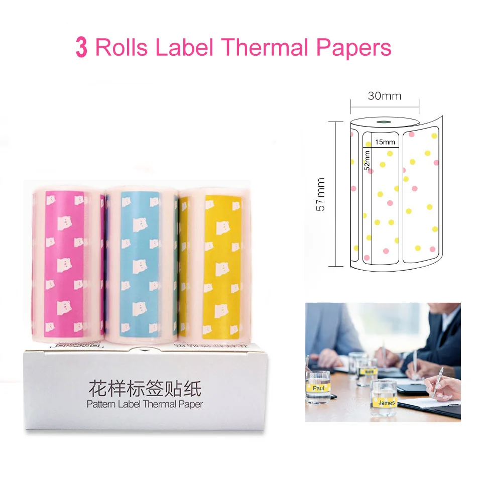 Thermal Label Paper Термобумага для PeriPage paper ANG Photo Printer - Цвет: Thermal Label Paper