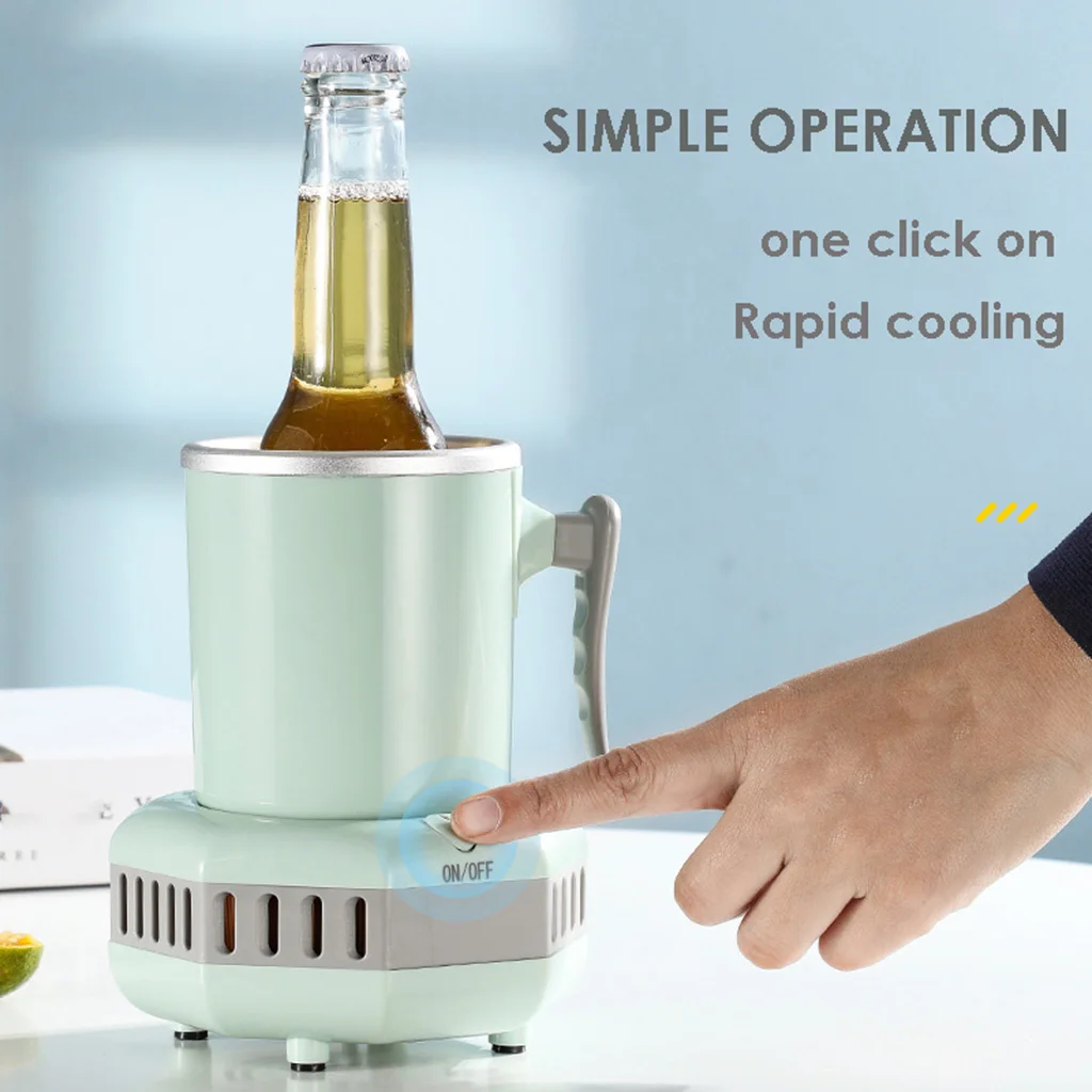 Electric Summer Drink Cooler Kettle Drink Chiller Portable Quick Electric Beverage Cup Cooler Ice Making for Milk Coffee