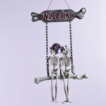 

Foam Bride And Groom Skeleton/Halloween Realistic Skeleton Toys/Horror Atmosphere Dress Up Supplies/Haunted House Decor