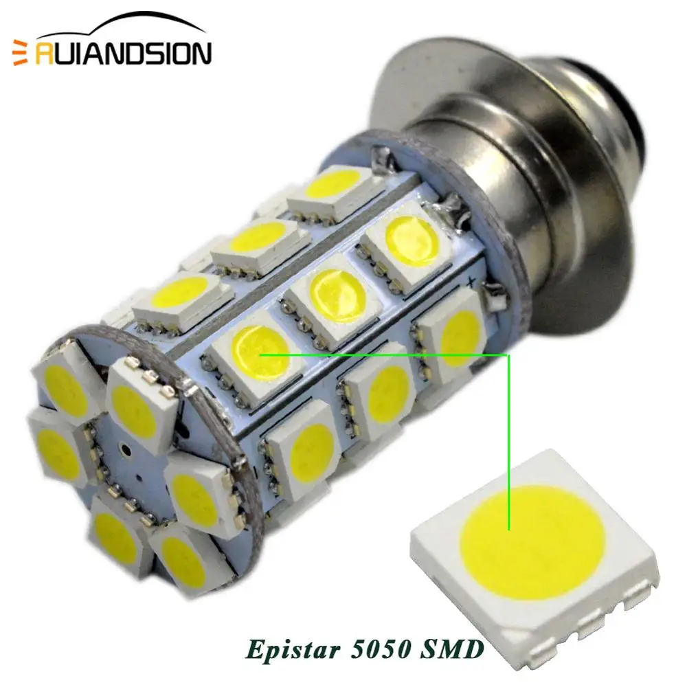 2 шт. 6V 12V 4300K 6000K P15D H6M ATV мотоцикла 5050 27LED лампа дальнего света для Сузуки Эйгер 400 King Quad 300 700 Винсон 500 Z400