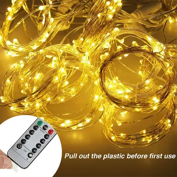 

Strip Light Led String Light Cooper Wire Remote Control 3A Battery Christmas Light For Garland Holiday Fairy Wedding Decoration