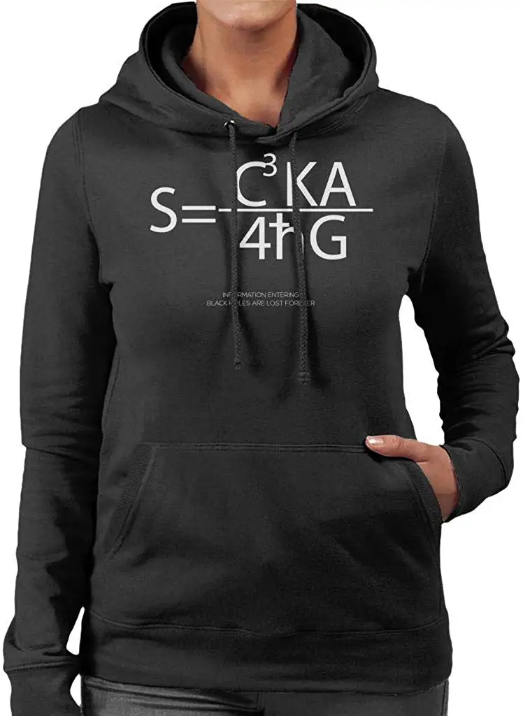 Maths and Science черная дыра информация парадокс Женская толстовка с капюшоном Унисекс Мужская Женская толстовка с капюшоном