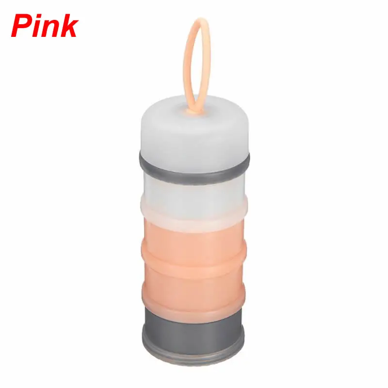 Pink 4 Слои Детские Еда ящик для хранения сухого молока Коробки Портативный Дети Ясельного возраста молочный контейнер CORB - Цвет: Pink