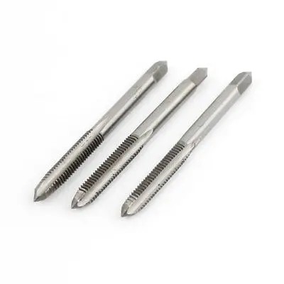 

3 Pcs Replacement M5x0.8 HSS Straight Flute Lead Hand Tap Gray