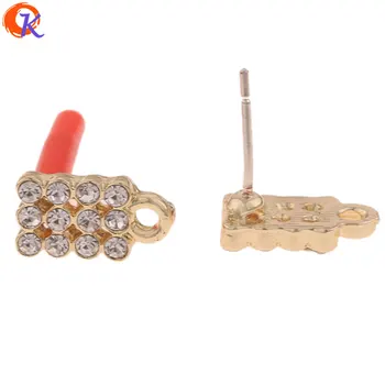 

Cordial Design 50Pcs 6*12MM Jewelry Making/Rhinestone Earrings Stud/Square Shape/DIY Accessories/Hand Made/Earring Findings