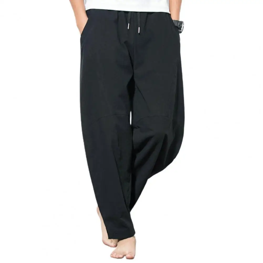 Hot sales！Fashionable Beach Pants Comfortable Wind-proof Men Summer Linen Trouser Casual Pants harem pants Harem Pants