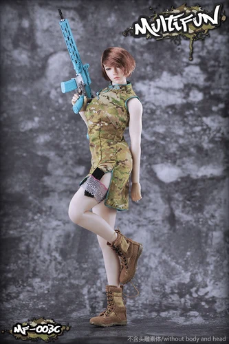 Estartek MULTIFUN 1/6 камуфляж Cheongsam для 12 дюймов Фигурка DIY - Цвет: C