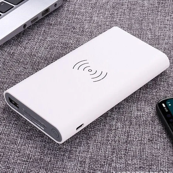 TUOSHIKE QI Беспроводное зарядное устройство power Bank 10000 мАч Внешний аккумулятор портативный для iPhone X Max samsung Note 8 S9 Xiaomi внешний аккумулятор - Цвет: White