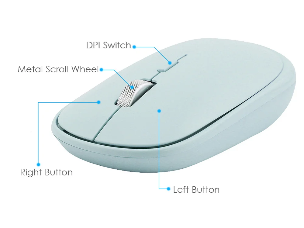 Dual Mode Bluetooth Mouse + 2.4G Wireless Mouse