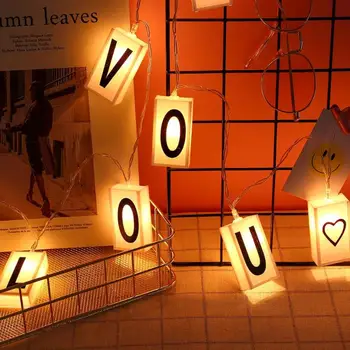 

182cm 10 LED Light String 26 English Letters Fairy Garland For Christmas Tree Weeding Party Valentine Courtship Decoration