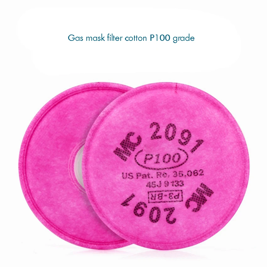 2PCS/Lot 2091 / 2097 P100 Particulate Filters with Organic Vapor Relief P100 Respiratory Protection Filters for Gas Mask