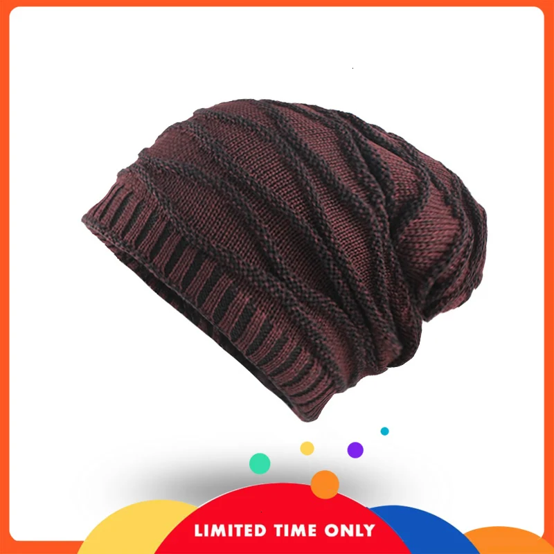 

BOUSSAC Winter Hat Skullies Beanies Men Women Knitted Warm Hat Winter Caps Mask Balaclava Bonnet Cap Cotton Beanies Hats