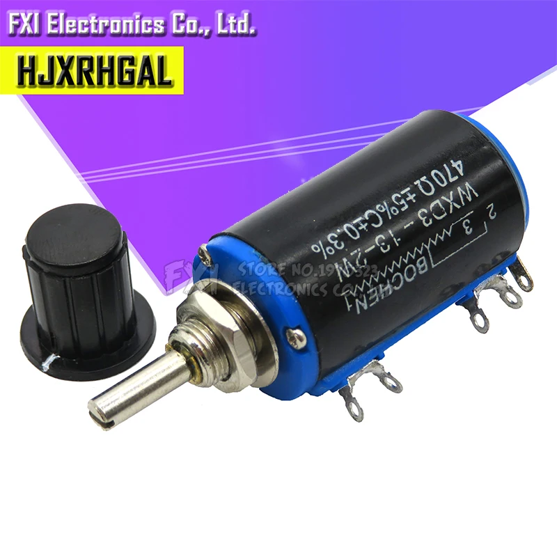 1 шт. WXD3 13 2 Вт потенциометр + черная ручка 100 200 220 1K K 3 4 7 5 6 8 10K 22K 33K 47K 100K Ohm