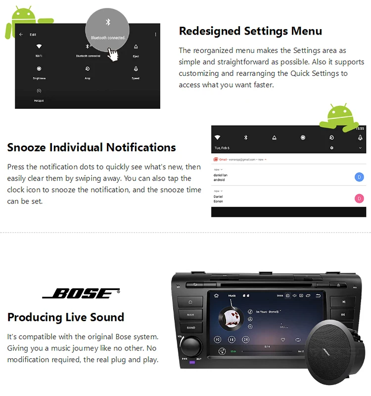 " Android 9,0 Pie OS автомобильный DVD Мультимедиа gps радио для Mazda 3 2004 2005 2006 2007 2008 2009 с полной поддержкой видеовыхода