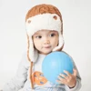 Gorro Bomber de invierno para bebé, gorrito de punto de algodón para niño y niña con forro polar ► Foto 3/6