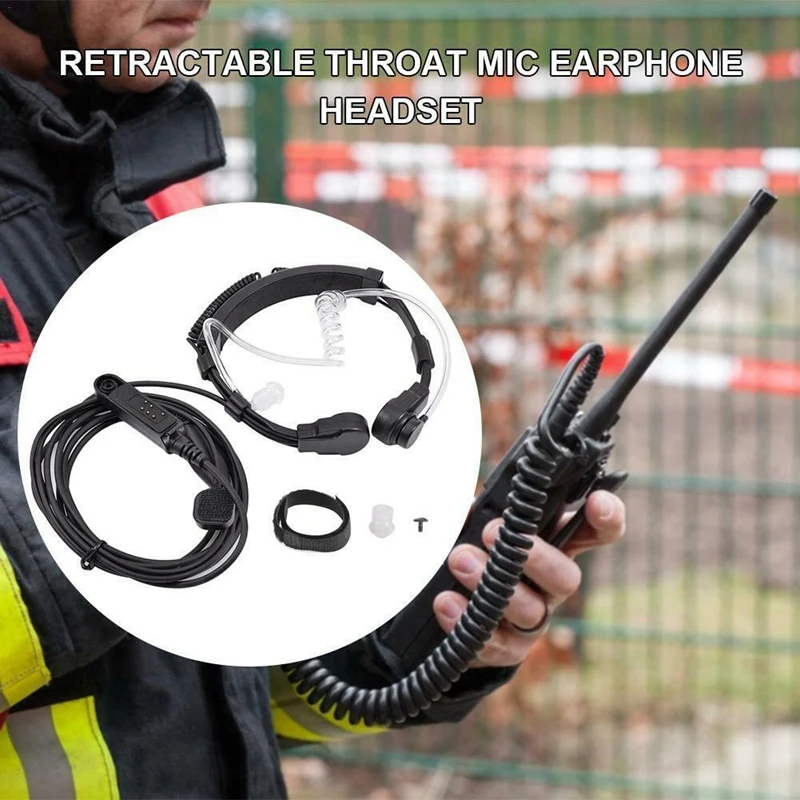 Микрофон наушники гарнитура с микрофоном и креплением на горле для Baofeng UV-9R BF-9700 BF-A58 GT-3WP R760 UV-82WP