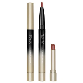 

DEROL Does Not Lose Color Matte Lipstick Velvet Fog Matte Lip Pen Durable Not Easy to Remove Makeup Double Lip Pen 12PCS