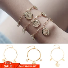 Fever& Free, Европа и Америка, хит, 3 шт./набор, подвеска, браслеты, очаровательный золотой браслет, Bransoletki Damskie Jewelr, подарок на день Святого Валентина