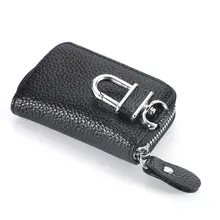 Креатив, кожзам, сумка для кожаные бумажники, ключи Практичная застежка-молния кошелек-брелок для ключей унисекс держатели ключей от автомобиля для Для мужчин чехол для ключей брелок чехлы Сумки