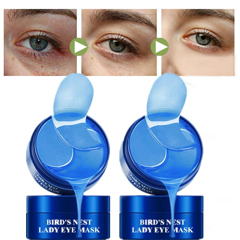 

60pcs Bird's Nest Eye Mask Nourishing Moisturizing Hydration Eye Patches Dark Dircles Remove Wrinkle Eye Skin Care