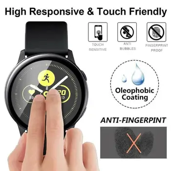 

for Samsung Galaxy Watch Active Tempered Film Full Screen Plating PET Hot Bending Soft Film 3D Flexible watch screen cover case