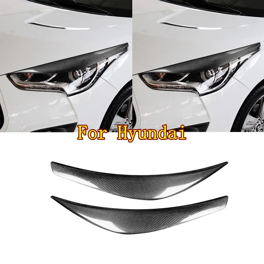 1 Pár Szénszálas Fényszóró Szemhéj Szemöldökhuzatához A Hyundai Veloster 2011 2012 2013 2014 2015 2016 2017 Autó Kiegészítők