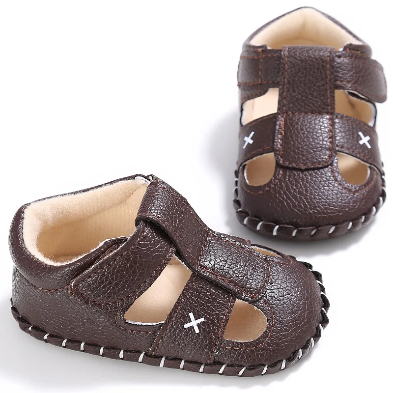 Sapatos de Couro do Plutônio do Bebê da Menina do Menino do Bebê Sapatos de Verão Bebê Macio Solado Antiderrapante Calçados Berço do 17 High Quality Mamãe e Bebê
