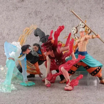 

One Piece 4 models Luffy Thor Sand crocodile Kohza Figure Model Toys 13cm