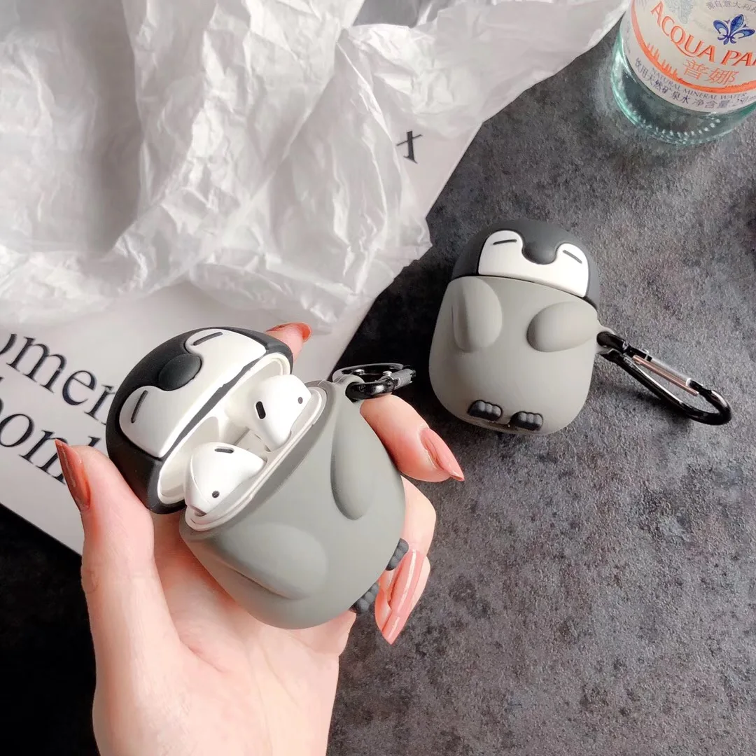 Модное милое детское покрывало пингвина, силиконовая сумка для Apple Airpods1 2, Bluetooth, беспроводная гарнитура, зарядная крышка, аксессуары