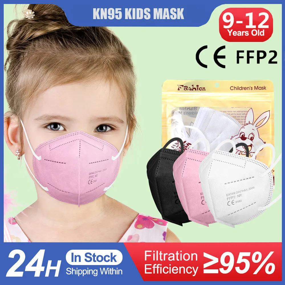 

9-12 Years Old Children FFP2 Masks 5 Layers Mascarilla Infantil FPP2 Niños Homologada España ffp2mask Kids KN95 Mask FFP 2