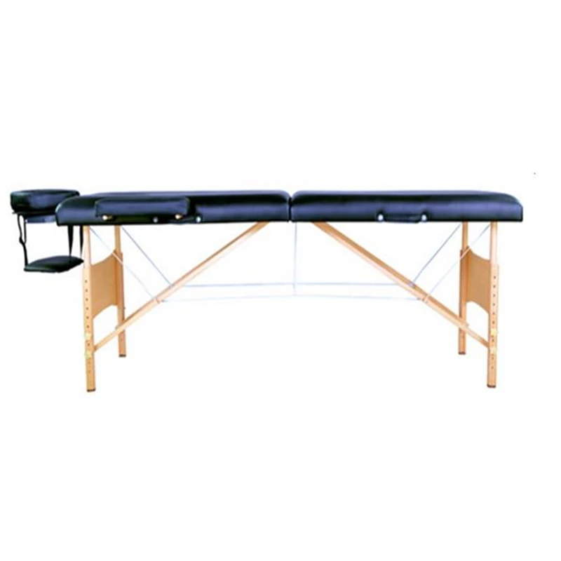 

2 Sections 84" Spa Massage Tables Folding Portable SPA Bodybuilding Massage Table Black Folding Bed Beauty Massage Table