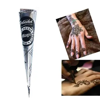 

25g Natural Mehndi Henna Cones Indian Henna Tattoo Paste For Temporary Tattoo Sticker Mehndi Makeup Body Paint