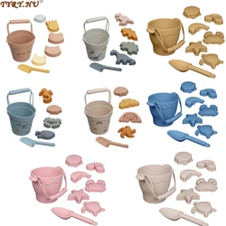 Jouets de plage en caoutchouc avec modèle d'animal mignon pour bébé, ensembles d'outils constitués de moule de sable, accessoires de bain et de natation pour enfants, jeu d'été 