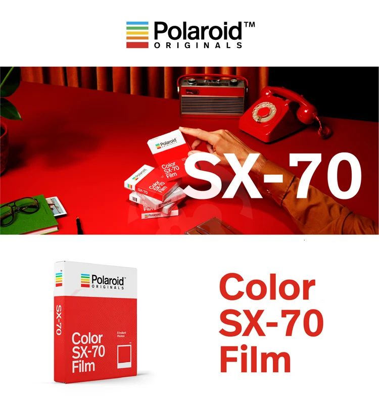 Polaroid Originals мгновенная пленка цвет черный и белый пленки для винтажной камеры SX-70