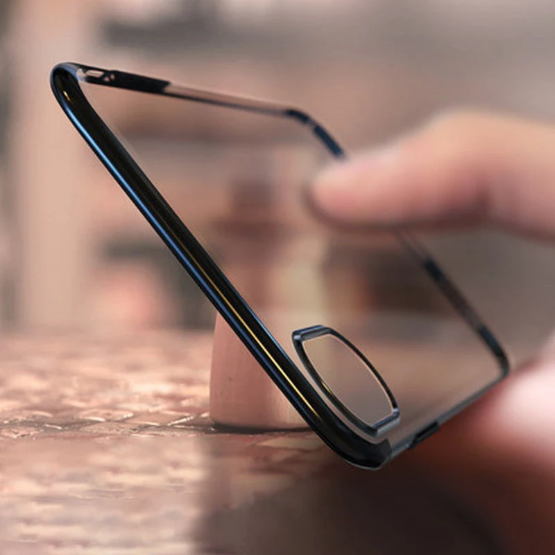 Прозрачный чехол-бампер из ТПУ для iPhone 12 11 Pro MAX XR X XSMAX XS SE 7 8 6 6S Plus тонкий прозрачный