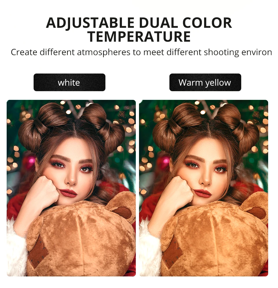 Billige Travor RL 18A BiColor Dimmbare ring licht 55w mit tragen tasche 512 stücke led perlen fotografie ringlight lampe für make up   2m Stativ