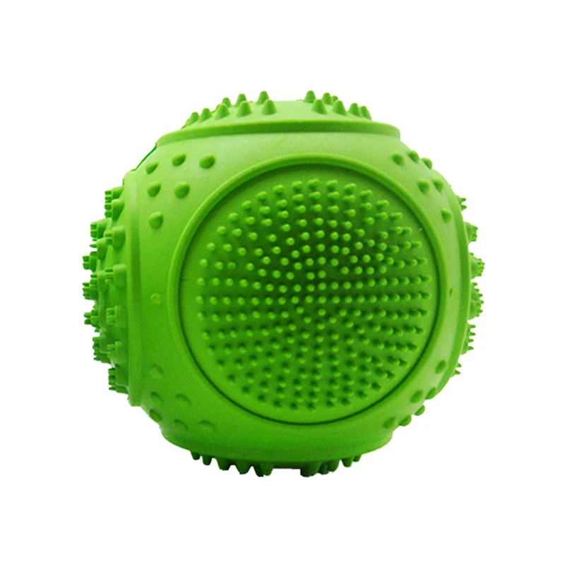 Rubber Ball Toy Teeth Cleaning Supplies Interactive Dog Rolling Multifunction Chew Toy