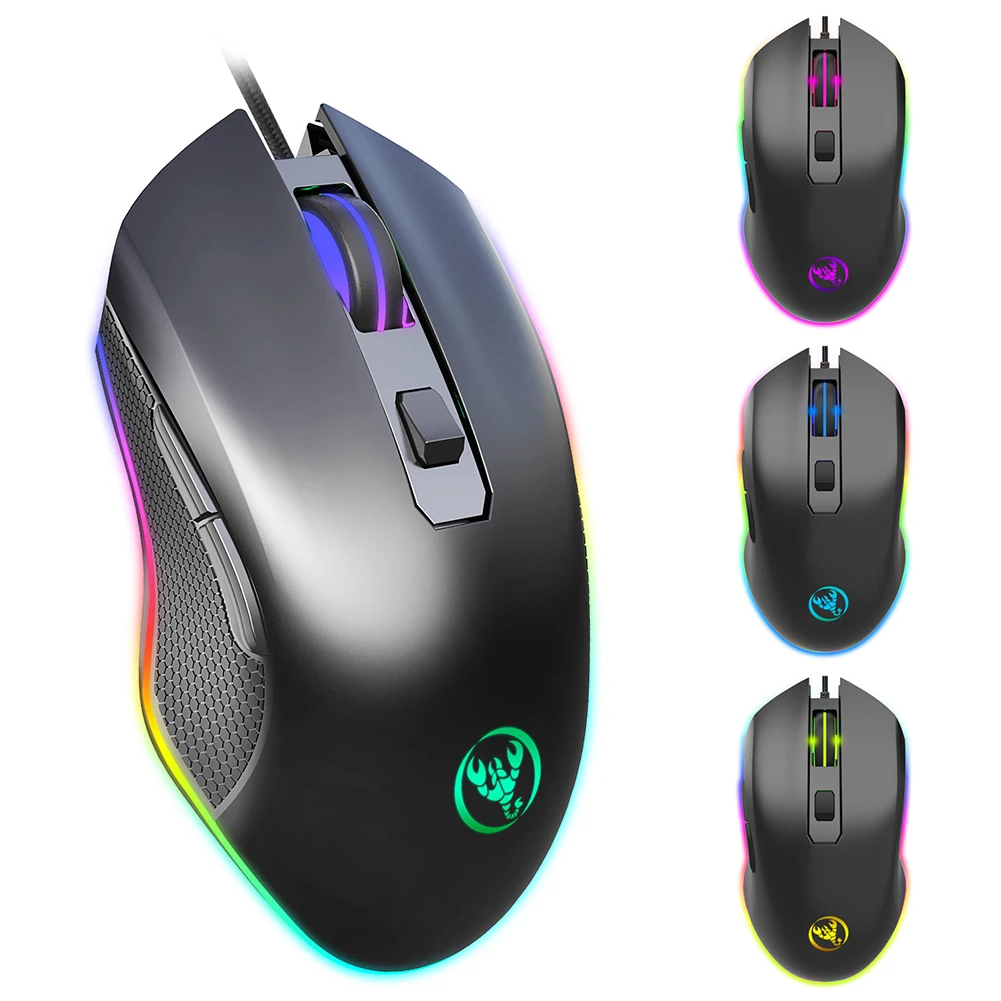 A866 проводная мышь регулируемая настольная офисная ноутбук 6400 точек/дюйм 7 кнопок RGB светильник оптический USB ABS профессиональные аксессуары для дома