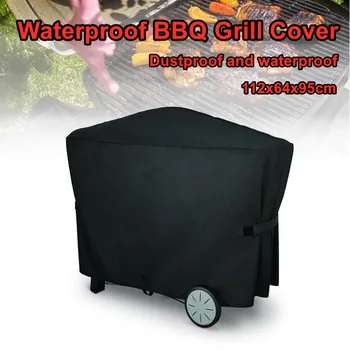 

BBQ Grill Waterproof Cover for Weber Q7184 Dustproof Storage Cover Rain Barbeque Grill Cover 112x64x95cm